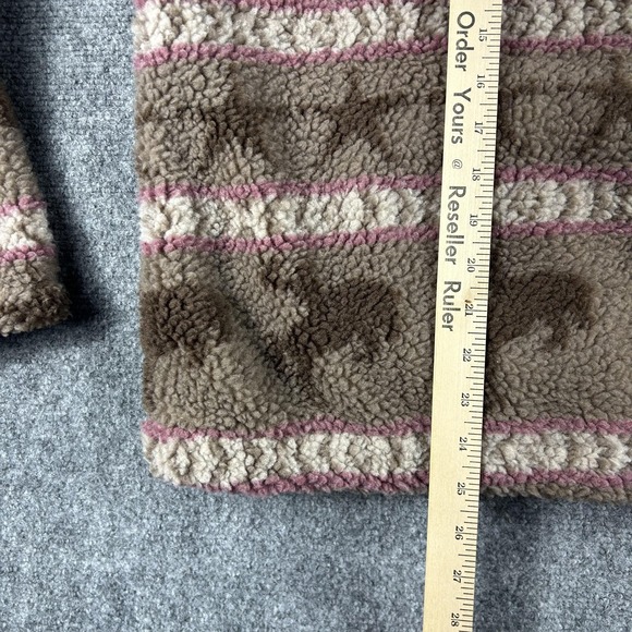 Ariat Jacket Womens XXL Plus Brown Sherpa Fleece‎ Horse Print Bandit Western Zip - Picture 10 of 10